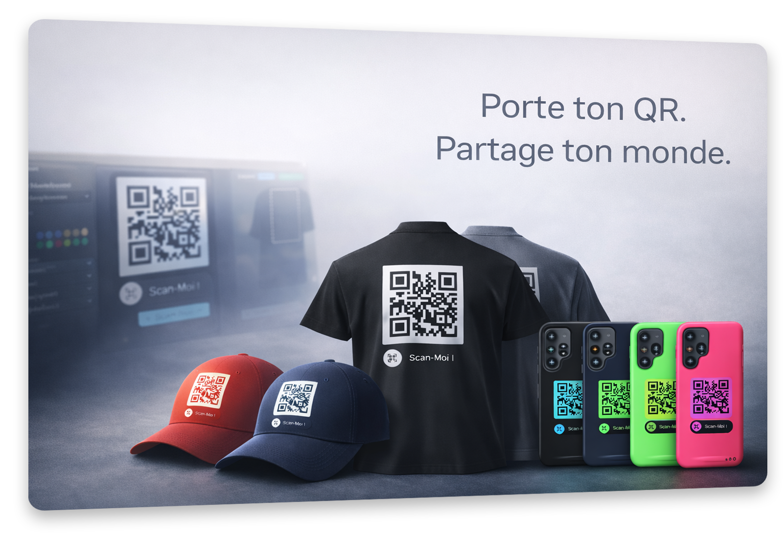 mode connectée. vetement qr code scan-moi