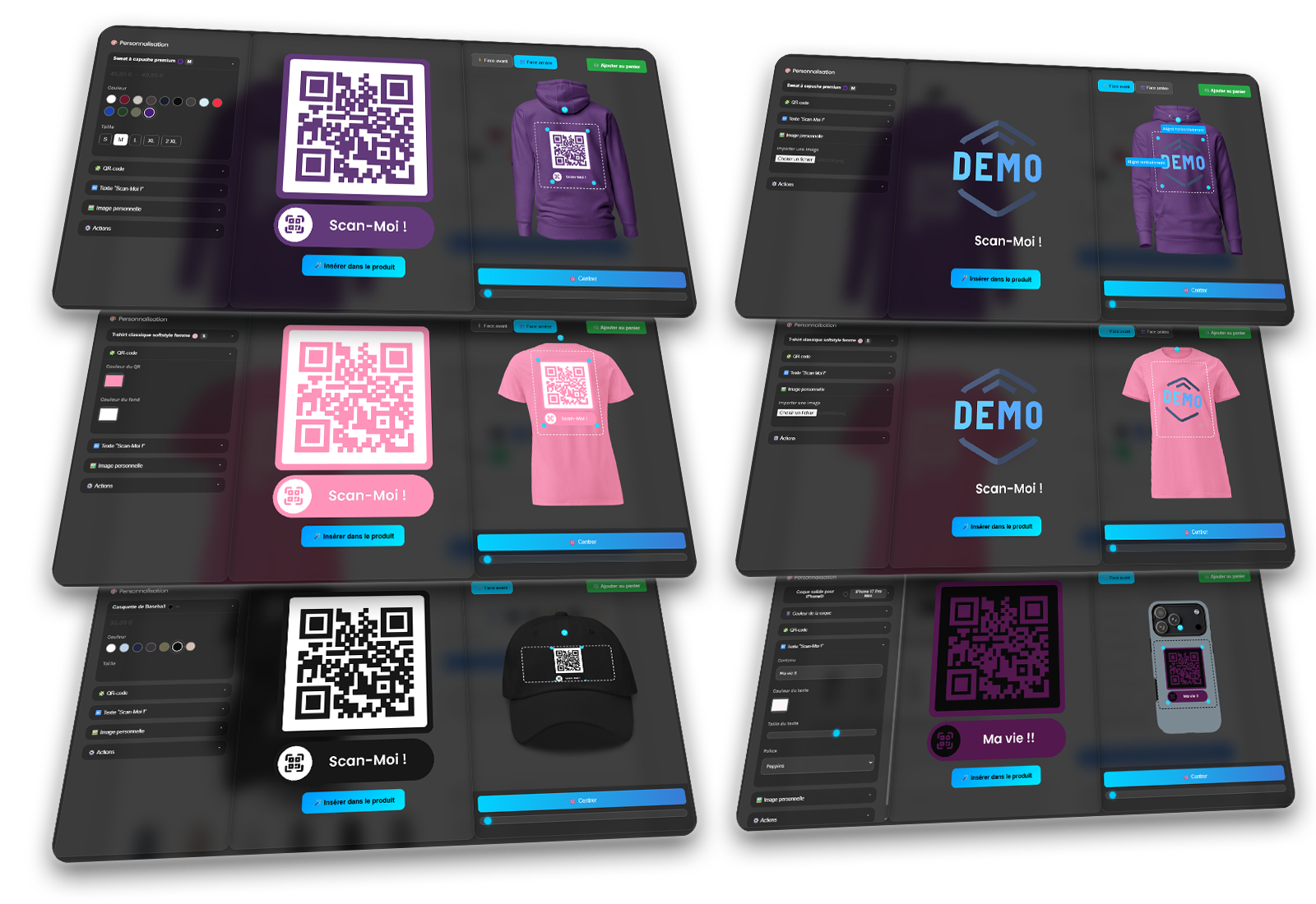 editeur qr code vetement